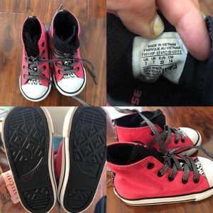 New hot pink converse- toddler size 7